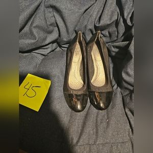 Life Stride Womens Juliana Stretch Wedge Pump Black Patent Soft System Size 11M